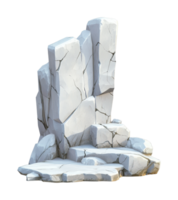 Ancient stone ruins with cracked rocks and weathered surface png