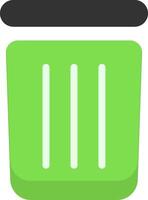 Trash Colorful Flat Icon vector