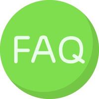 FAQ Colorful Flat Icon vector