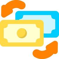 Currency Exchange Flat Colorful Icon vector