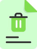 Delete Document Flat Icon vector