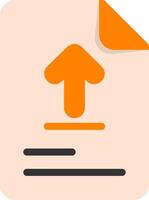 Upload Document Flat Icon vector