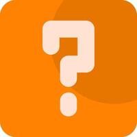 Question Mark Flat Style Icon vector