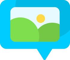 Message Image Flat Icon vector