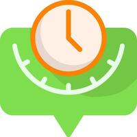 Chat Timestamp Flat Icon vector