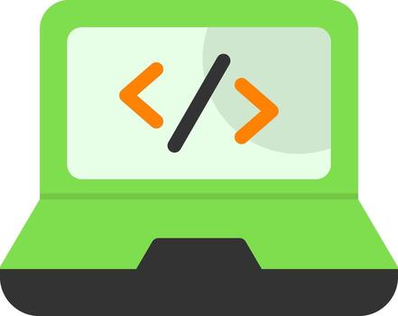 Coding Flat Icon vector