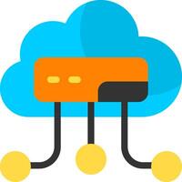Web Hosting Flat Icon vector