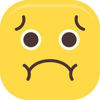 Nauseated Face Flat Icon vector
