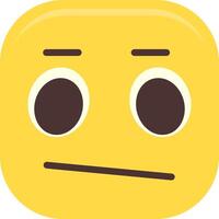 Expressionless Face Flat Icon vector