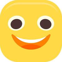 Slightly Smiling Face Flat Icon vector