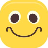 Smiling Face with Smiling Flat Icon vector