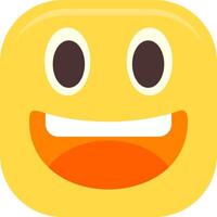 Grinning Face Flat Icon vector
