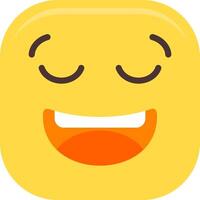 Relieved Face Flat Icon vector
