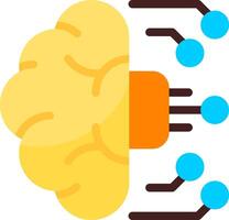 Cognitive Computing Flat Icon vector