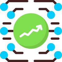Predictive AI Flat Icon vector