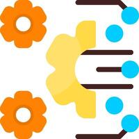 Digital Transformation Flat Icon vector