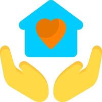 Support for the Homeless Flat Icon vector