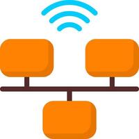 Network Connection Flat Icon vector