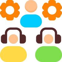 Supportive Team Flat Icon vector