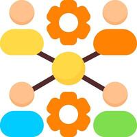 Cross Functional Team Flat Icon vector