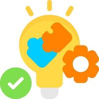 Problem Solving Together Flat Icon vector