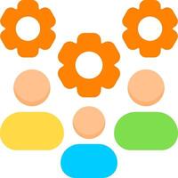 Team Support Network Flat Icon vector
