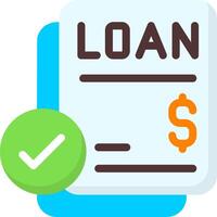 Loan Approval Flat Icon vector