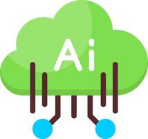 Artificial Intelligence Flat Icon vector