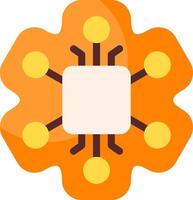 Machine Learning Colorful Icon Design vector