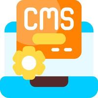 Content Management System Flat Icon vector