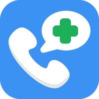 Emergency Call Button Flat Icon vector