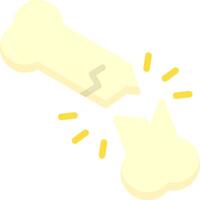 Broken Bone Flat Icon vector