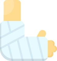 Broken Arm Flat Icon vector
