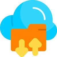 Transfer data Colorful Icon Design vector