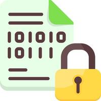 Encrypted Data Flat Icon vector