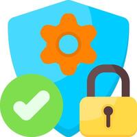 Security Check Flat Icon vector