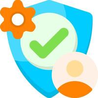 Privacy Shield Flat Icon vector