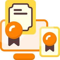 Digital Certificate Flat Icon vector