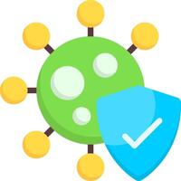 Virus Protection Flat Icon vector