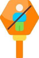 No standing Flat Icon vector