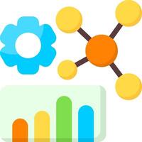 Bayesian Networks Flat Icon vector