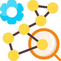 Clustering Flat Icon vector