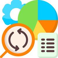 Cross Validation Flat Icon vector