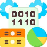 Data Mining Flat Icon vector
