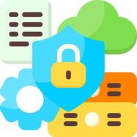 Data Security Flat Icon vector