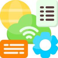 Model Deployment Flat Icon vector