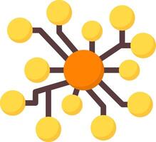 Neural Networks Flat Icon vector
