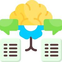 Natural Language Processin Flat Icon vector