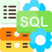 SQL Flat Icon vector