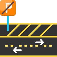 Unloading zone Flat Icon vector